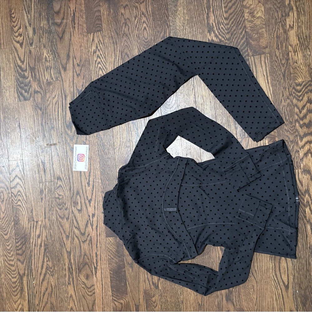 lululemon athletica Black Polka Dot Jacket & Leggings Set - Picture 8 of 12